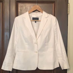 Banana Republic White Linen Blazer